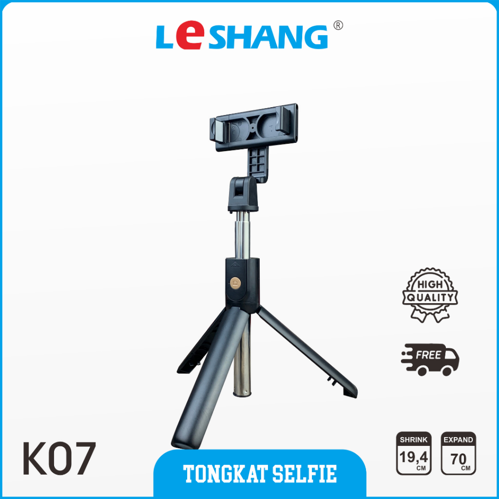 Tongsis Tripod Bluetooth 3in1 K07 Tripod Bluetooth Remote Tongsis Multifungsi Selfie Stick Tripod To