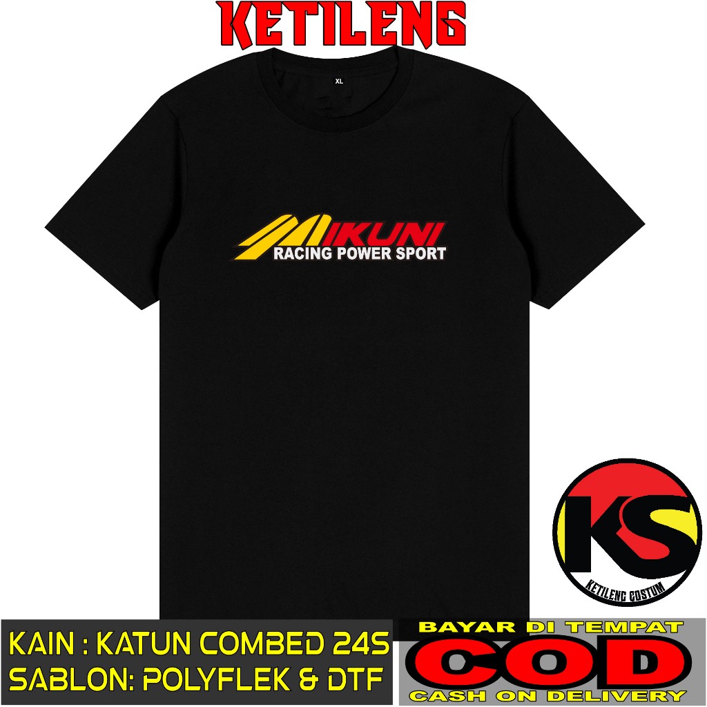 KAOS MIKUNI RACING POWER SPORT D1 BAHAN COTTON COMBED 24S TEBAL BISA COD KAOS DISTRO KAOS KEREN