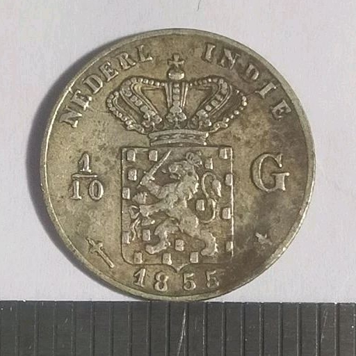 #10.SCK. KOIN KUNO || KOIN PERAK || SILVER COIN 1/10 G TAHUN 1855