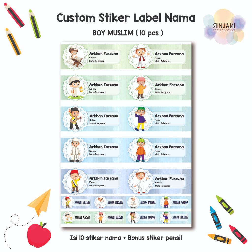 

Label Nama Anak | Stiker Nama Buku | Motif Anak Muslim | Stiker Buku Tulis Besar | Custom Label Nama Buku | Nama Buku Mata Pelajaran | Stiker Ukuran 10 x 4 cm