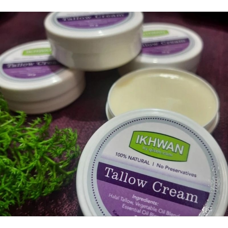 Tallow Cream Halal Tallow Balm untuk kulit sensitif alergi gatal2 eczema psoriasis autoiumune kulit