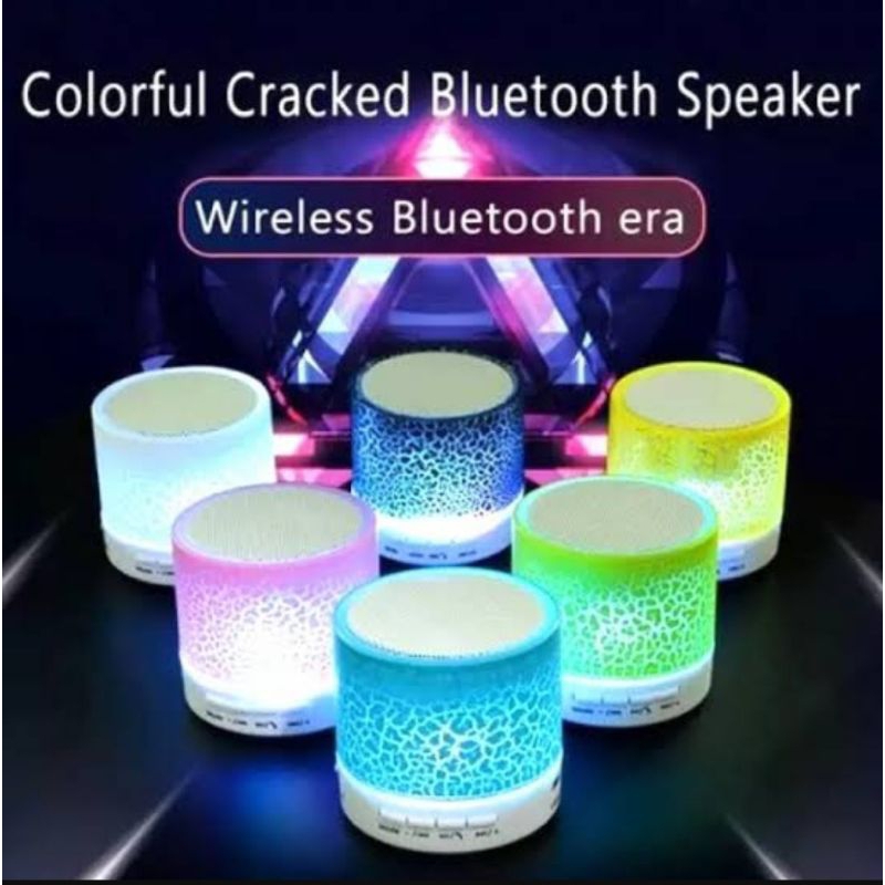 Speaker Mini led model Retak Portable Wireless Speaker BA SS086 WBS A9 Bluetooth Asesoris Elektronik