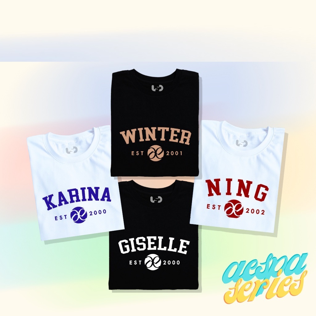 kaos aespa baju kpop korea oblong katun winter ning karina giselle