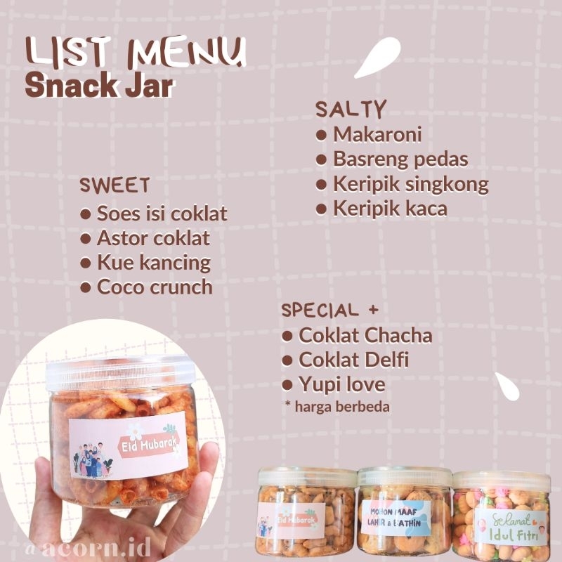 

SNACK JAR Cemilan Manis Gift Hamper Kado Ultah