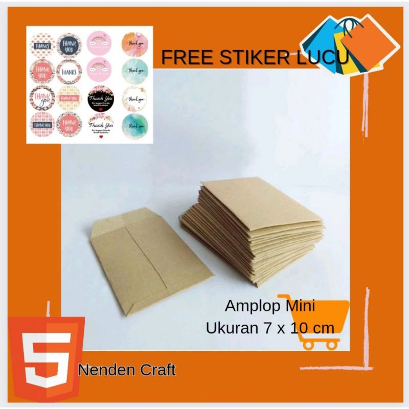 

Promo Amplop Mini 7*10 Free Stiker