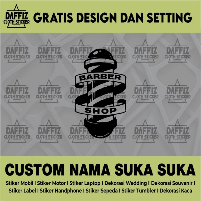 

Stiker Cutting Lampu Barbershop | Stiker Cutting custom