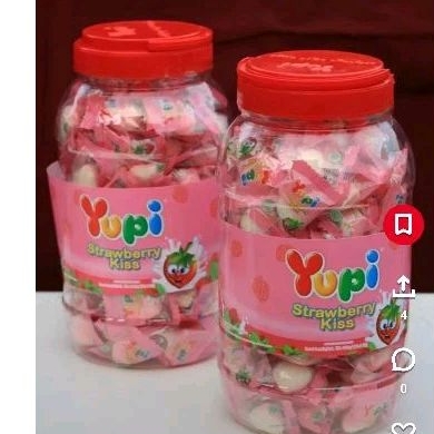 

yupi kiss toples jar love pink