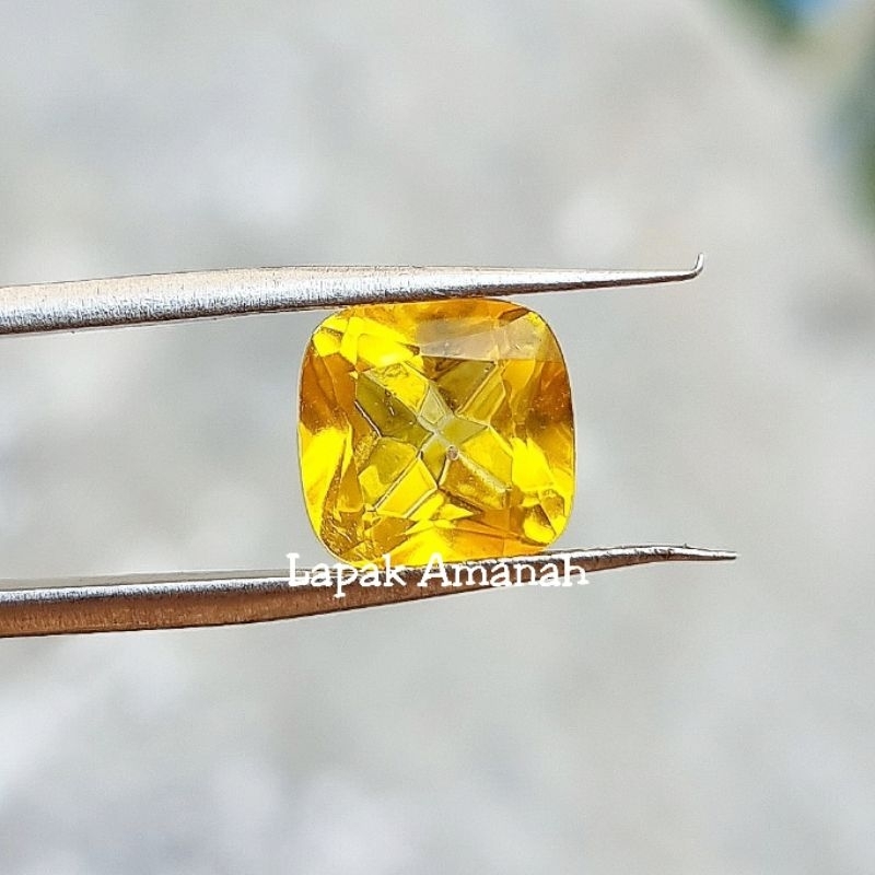 Batu Yellow Topaz Asli Natural Top Kristal Original
