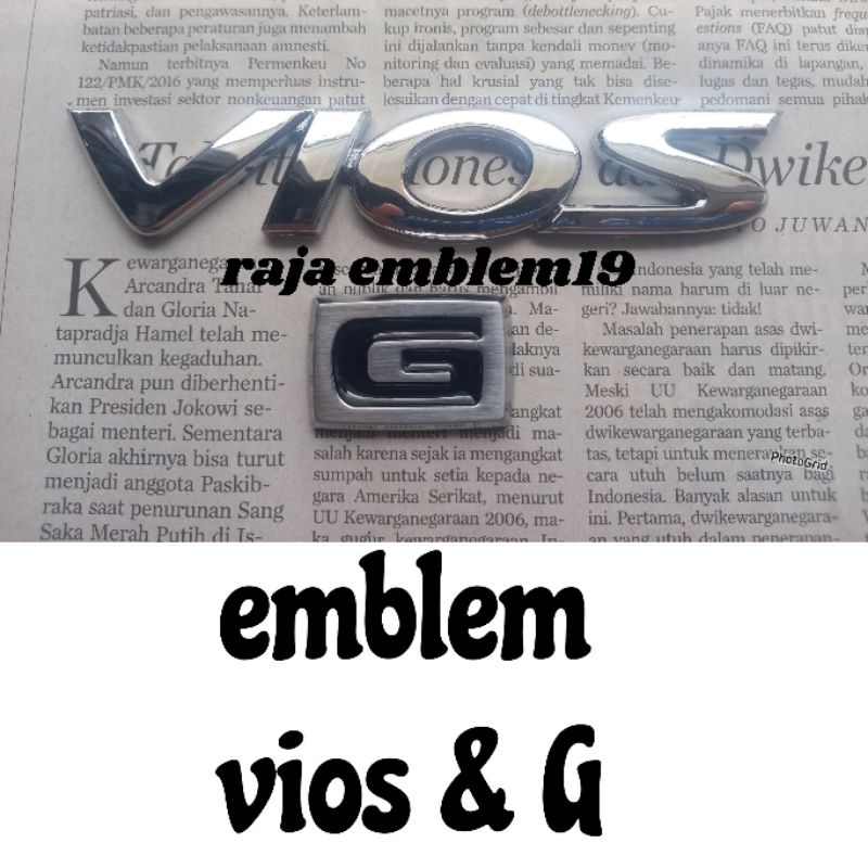 emblem vios & G