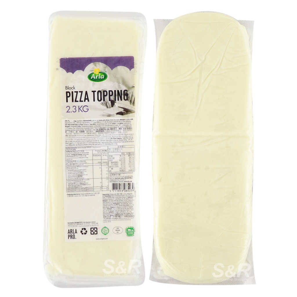 

ARLA PIZZA TOPPING 2,3KG / ARLA MOZZARELLA CHEESE / KEJU MOZARELLA IMPORT DENMARK - 100% HALAL