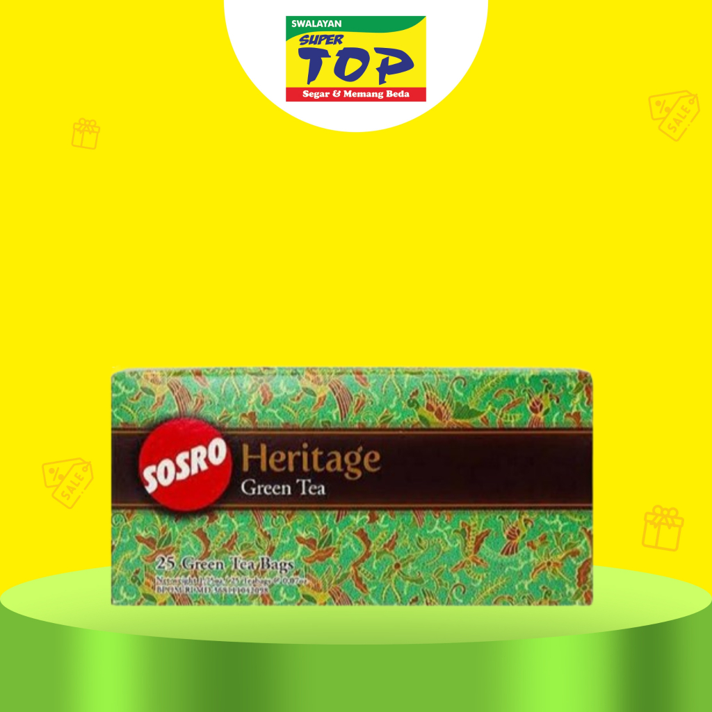 

~TOP~ SOSRO HERITAGE TEH CELUP GREEN TEA BOX ISI 25PCS