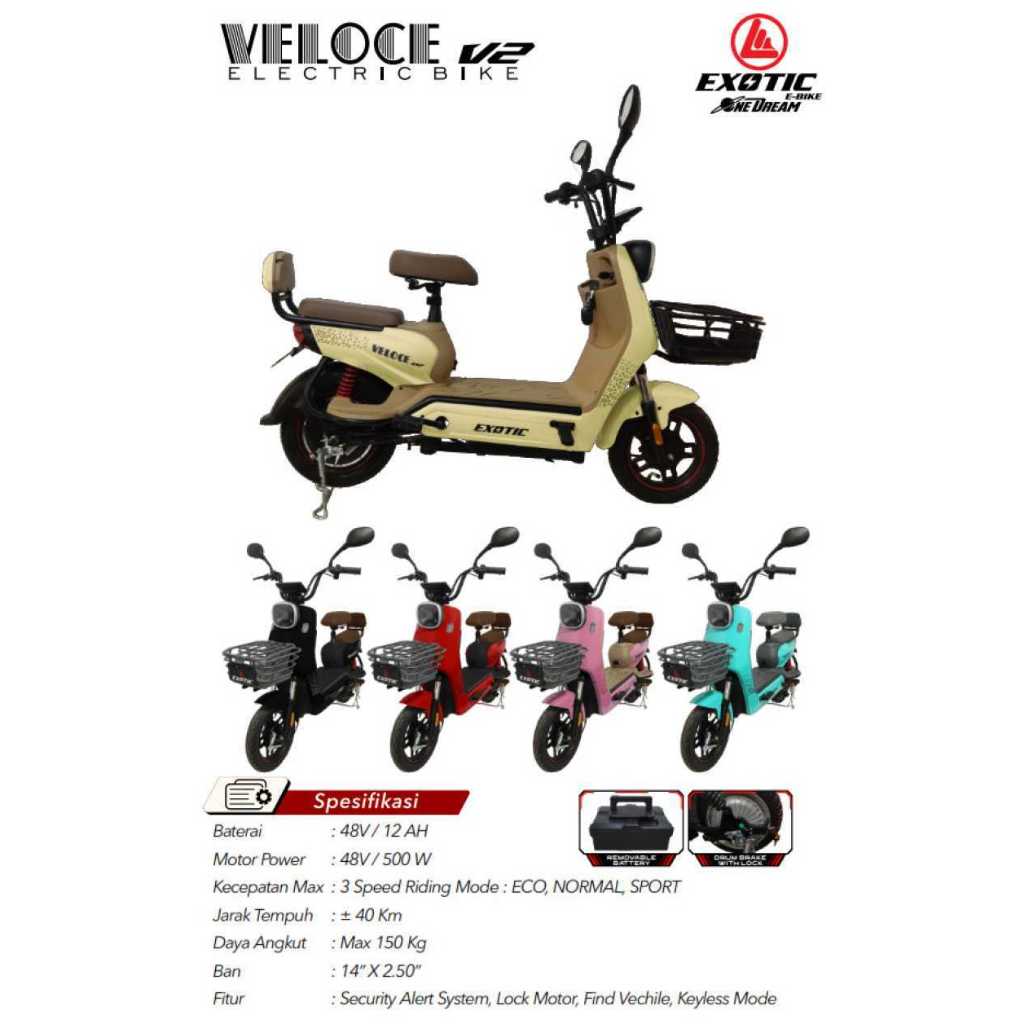 SEPEDA LISTRIK EXOTIC VELOCE 2.0
