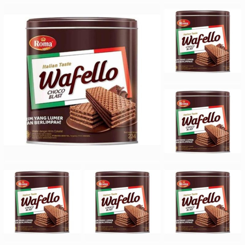 

Roma Wafello Italian TasteChoco Blast Wafer Dengan Krim Cokelat 234 Gr