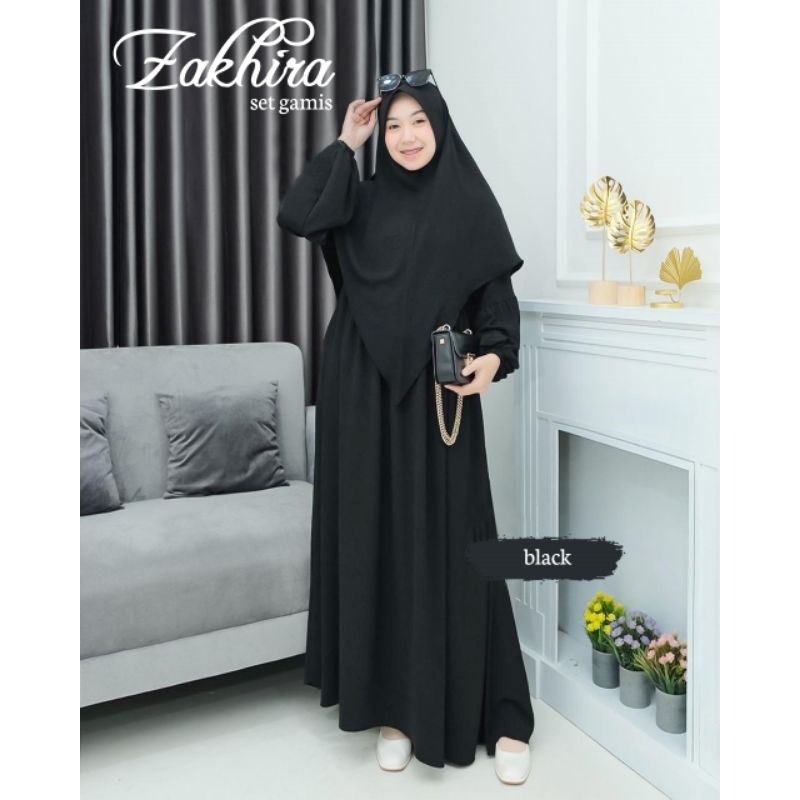 Zakhira Gamis Syar'i / One Set Gamis Hijab/ Gamis Syar'i/ Gamis Hijab Syar'i Zakhira