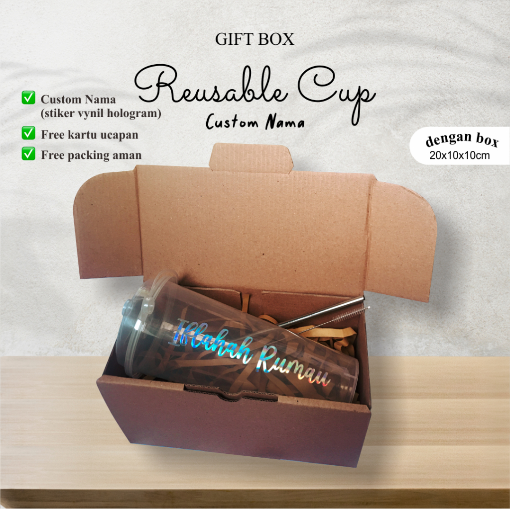 

DIVILINE Reusable Cup Gift Box Hadiah Kado Souvenir Ulang Tahun Wisuda