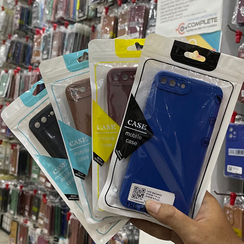CASE IPHONE 7 PLUS / IPHONE 8 PLUS MACARON SOFTCASE TEBAL FOTO ASLI