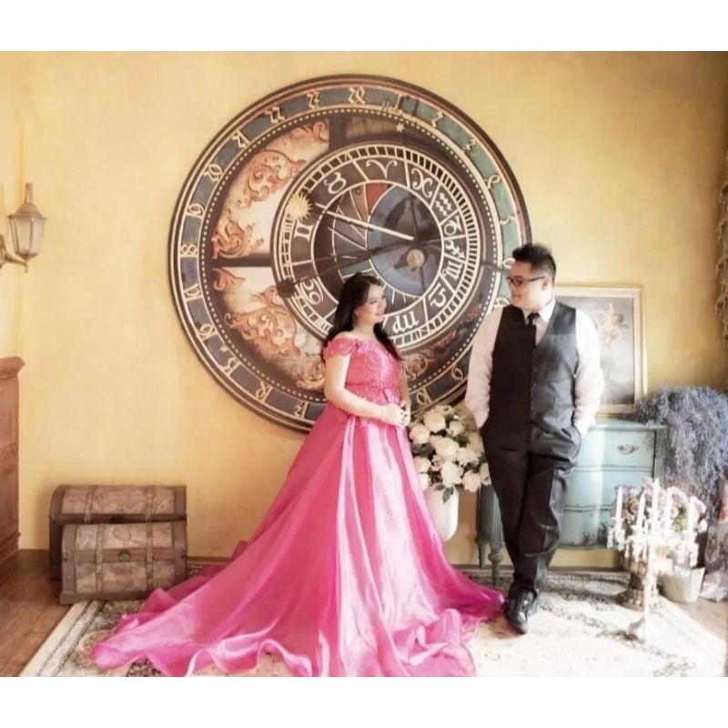 Gaun Pengantin Oversize/Bigsize Fuchsia/Prewedding/Pink Wedding Gown/birthday/sweet seventeen