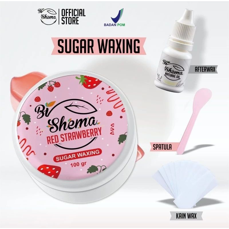 SUGAR WAXING PREMIUM BIO SHEMA 100Gr BPOM FREE AFTER WAX+SPATULA+KAIN WAX