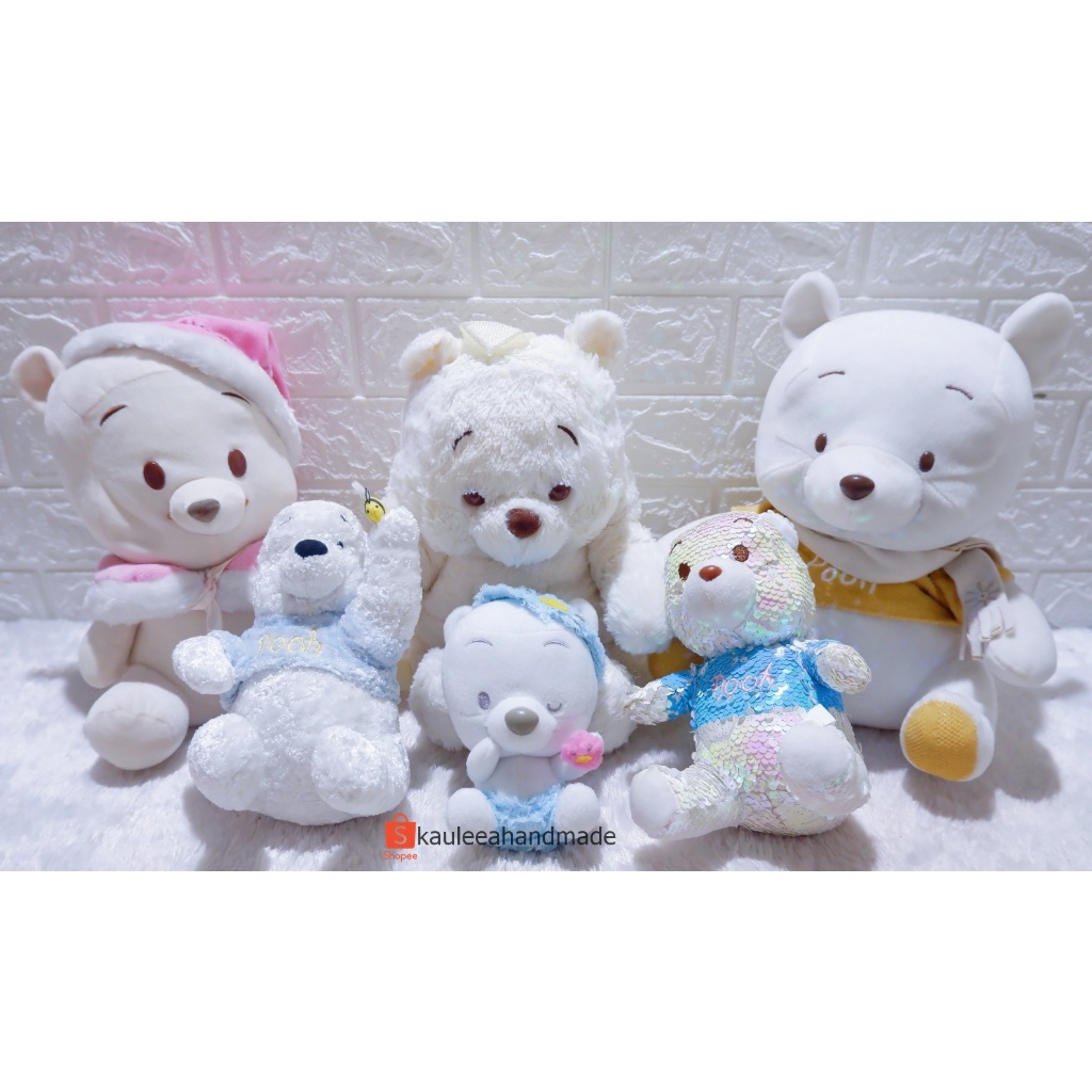 Boneka Winnie The Pooh Putih Albino Ori