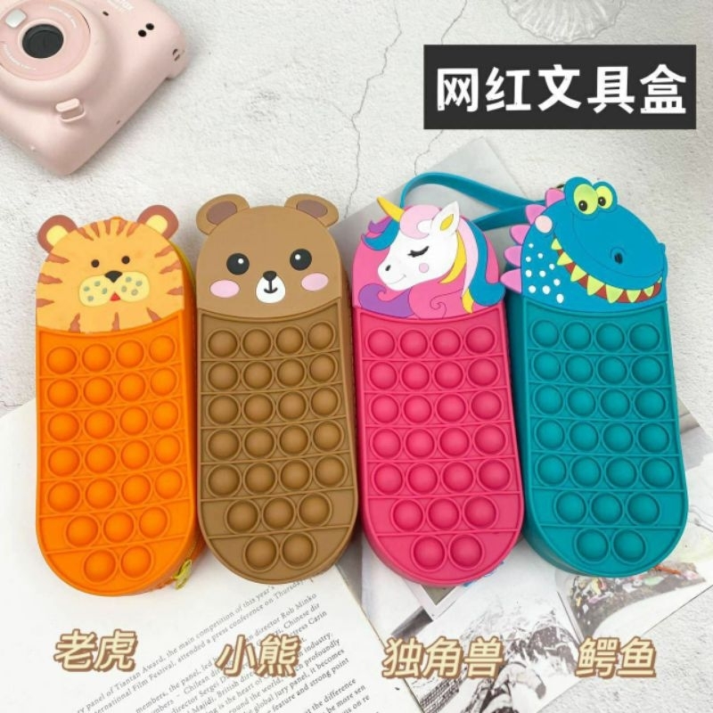 

Pencil Case Pop it. Tempat pensil Pop it. Harimau & Dino