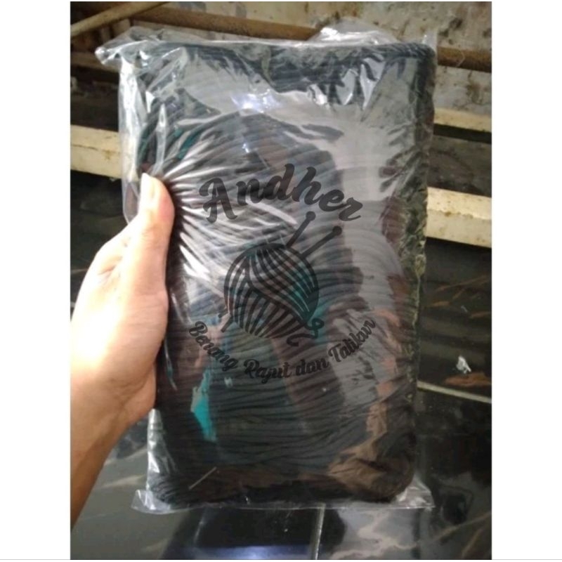 Talikur hitam tali kur 2mm, 3mm, 4mm, 5mm dan 6mm bahan POY 500 gram dan 1000 gram/1 kg