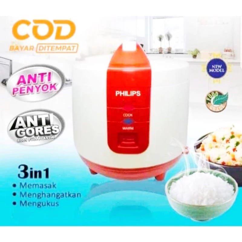 Promo Discon Rice Cooker Premium Philips Penanak Nasi Analog  MEGIC COM PHILIPS / Rice Cooker Philips