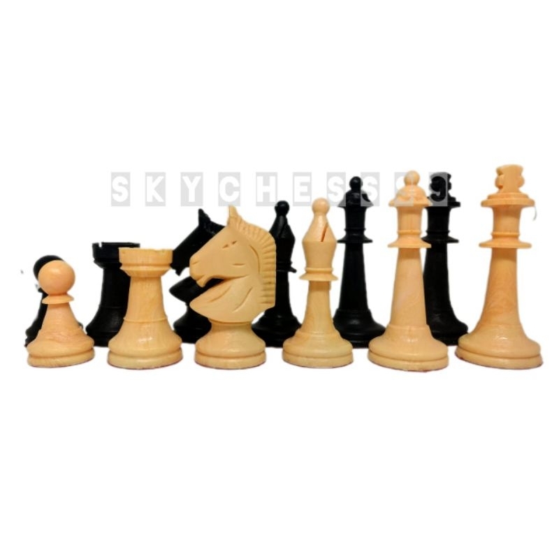 Bidak Catur Plastik motif Kayu