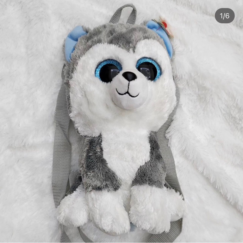 TY beanie boos plush doll toy backpack tas ransel boneka husky lucu anak dewasa