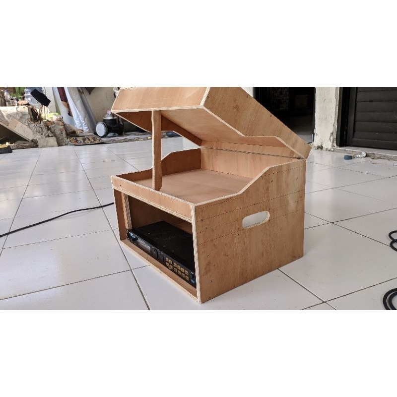 (DIKIRIM POTONGAN) rak acc sound sistem 5u plus tutup mixer