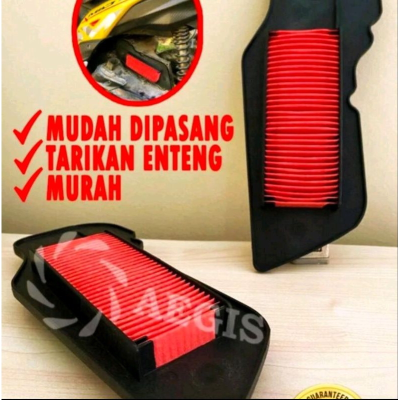 ORIGINAL FILTER UDARA MOTOR YAMAHA MIO M3 MIO Z MIO S SOUL GT 125 FINO 125 X-RIDE 125 KODE PART 2PH-