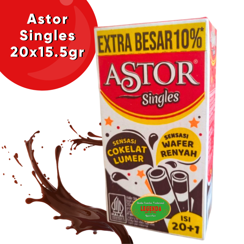 

Astor Singles wafer stik isi 20