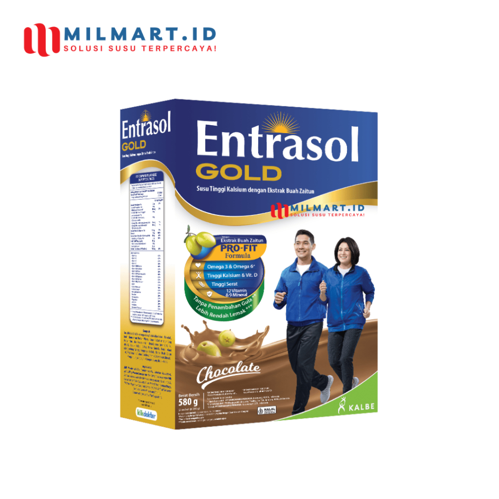 

ENTRASOL GOLD COKLAT 560 G SUSU NUTRISI KESEHATAN LANSIA CHOCOLATE