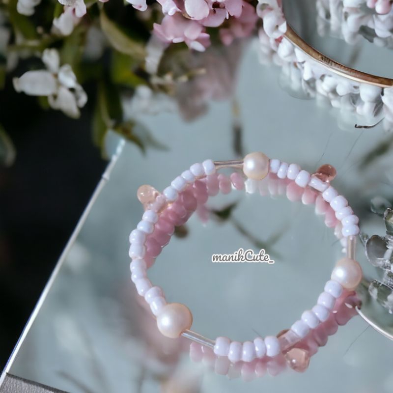Gelang estetik manik-manik dan batu ukuran anak sampai dewasa ✨