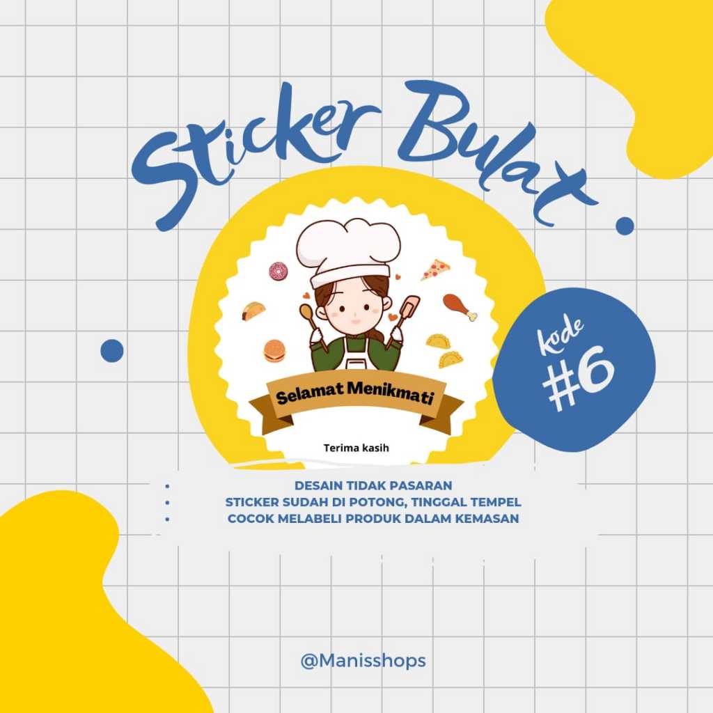 

STICKER BULAT LABEL SELAMAT MENIKMATI DAN TERIMAKASIH