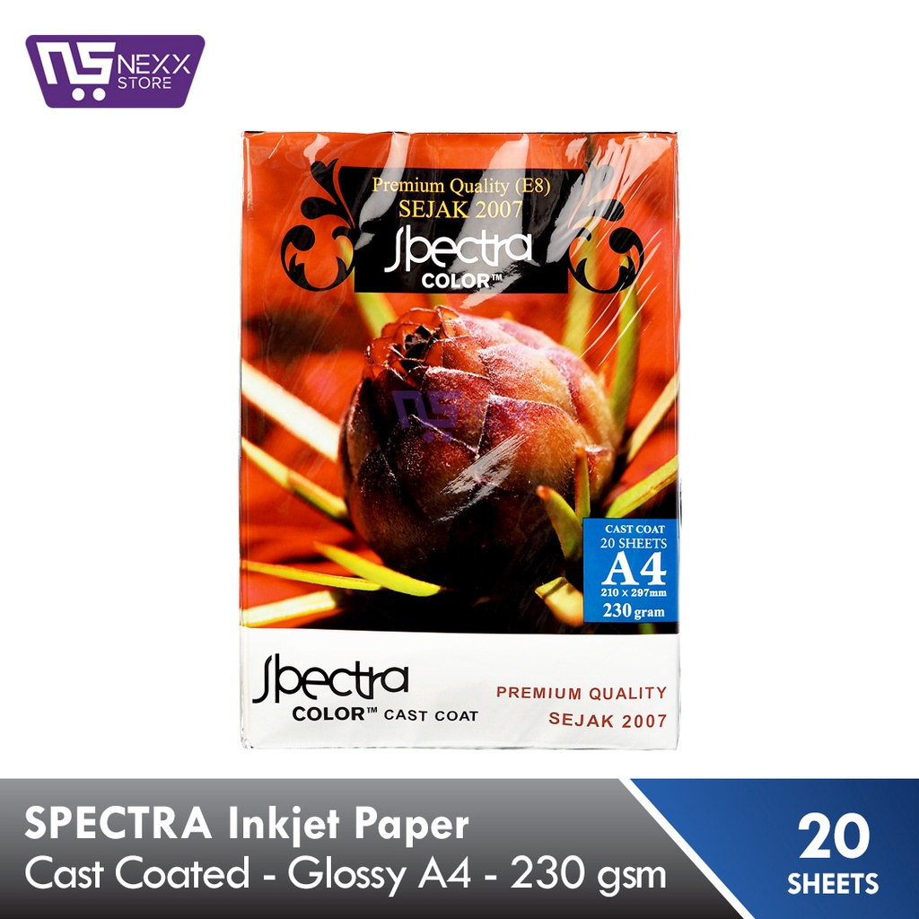 

SPECTRA Cast Coated Inkjet Paper Glossy A4 230 gsm