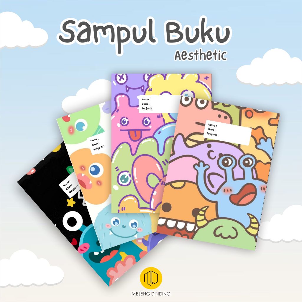 

SAMPUL BUKU AESTHETIC ISI 10 PCS / SAMPUL BUKU MOTIF MONSTER / SAMPUL BUKU BOOK COVER A5/B5 / Sampul Buku Kotak - Sampul Buku Aesthetic - Book Cover - Kertas Kado - Wrapping Paper - Kertas Sampul / SAMPUL BUKU CUSTOM DESAIN 2/ SAMPUL CUSTOM