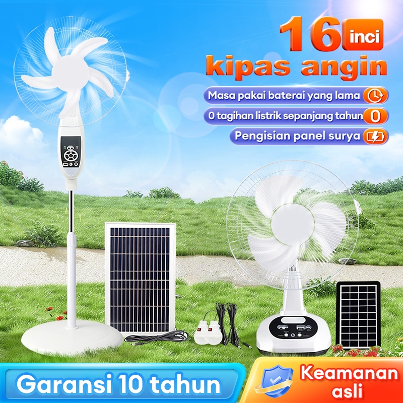 【Garansi 10 tahun】 Kipas Angin Tenaga Surya Kipas angin bertenaga surya bertenaga mini berkualitas t