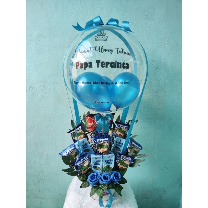 buket balon snack gresik bucket balon wisuda