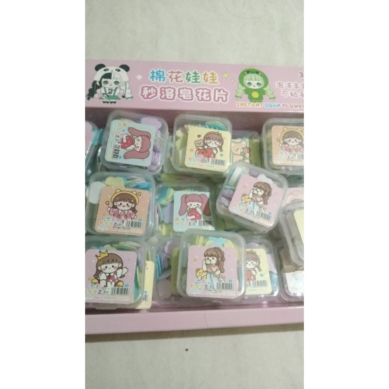 Sabun Kertas/Sabun Cuci Tangan/Sabun Travelling Karakter Lucu
