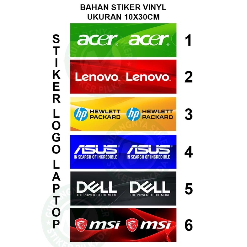 

STIKER VINYL LOGO UNTUK LAPTOP (DIJUAL SATUAN) 10x30CM