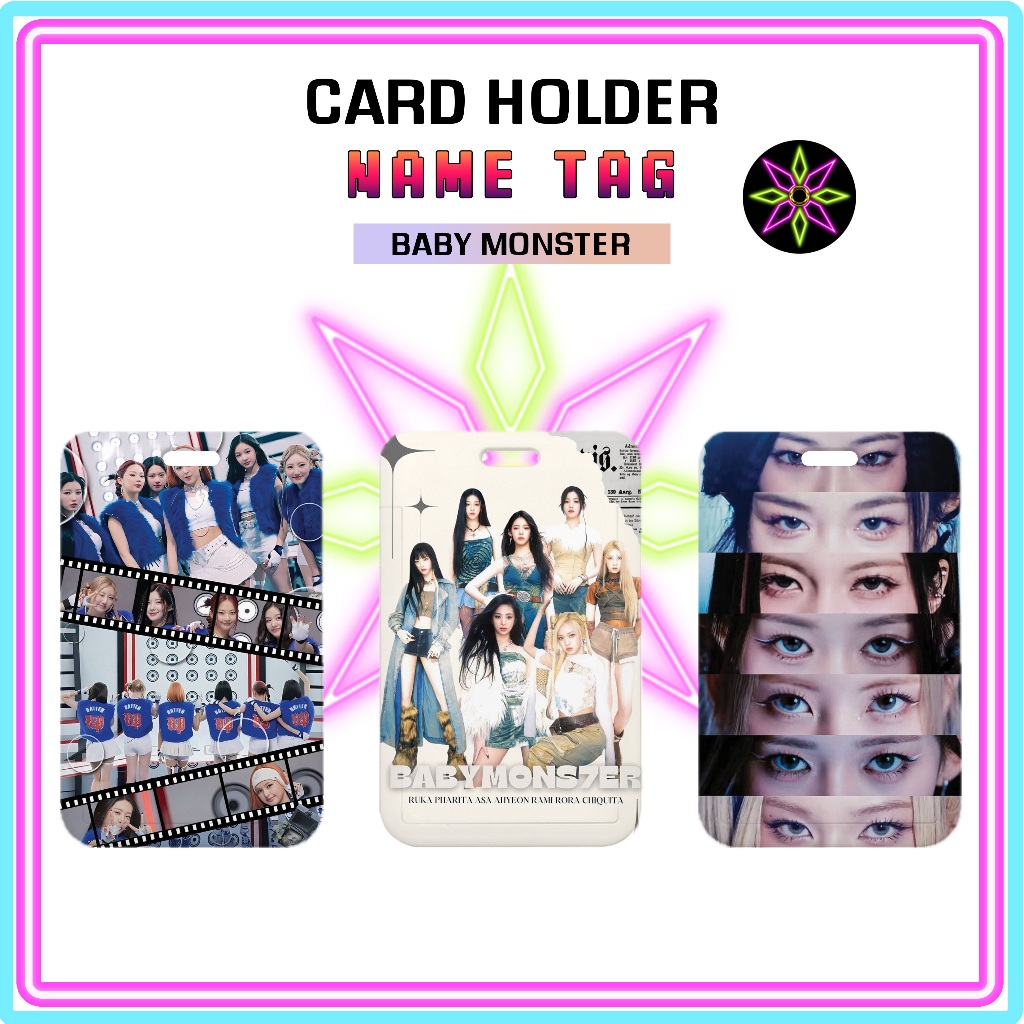 

Hikari Print ID Card Holder Baby Monster Edition Nametag Tanpa Tali Card Holder Tempat Kartu Edisi Baby Monster