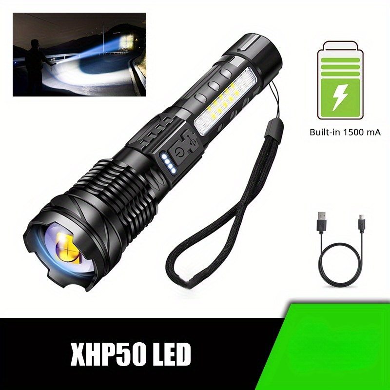 SENTER LED SUPER TERANG / Paket lengkap Senter LED Tactical 100000 Lumens Xhp 50 - Kualitas Cahaya S