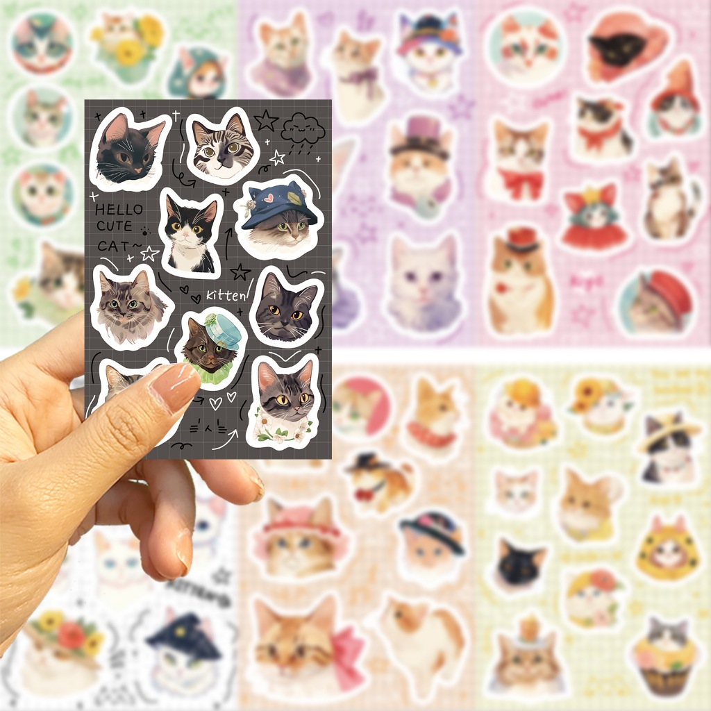 

[HARU] Pet Spirit Series Sticker Sheet Pack Decorations Journal Binder Scrapbook Polaroid Notebook Journaling Korea