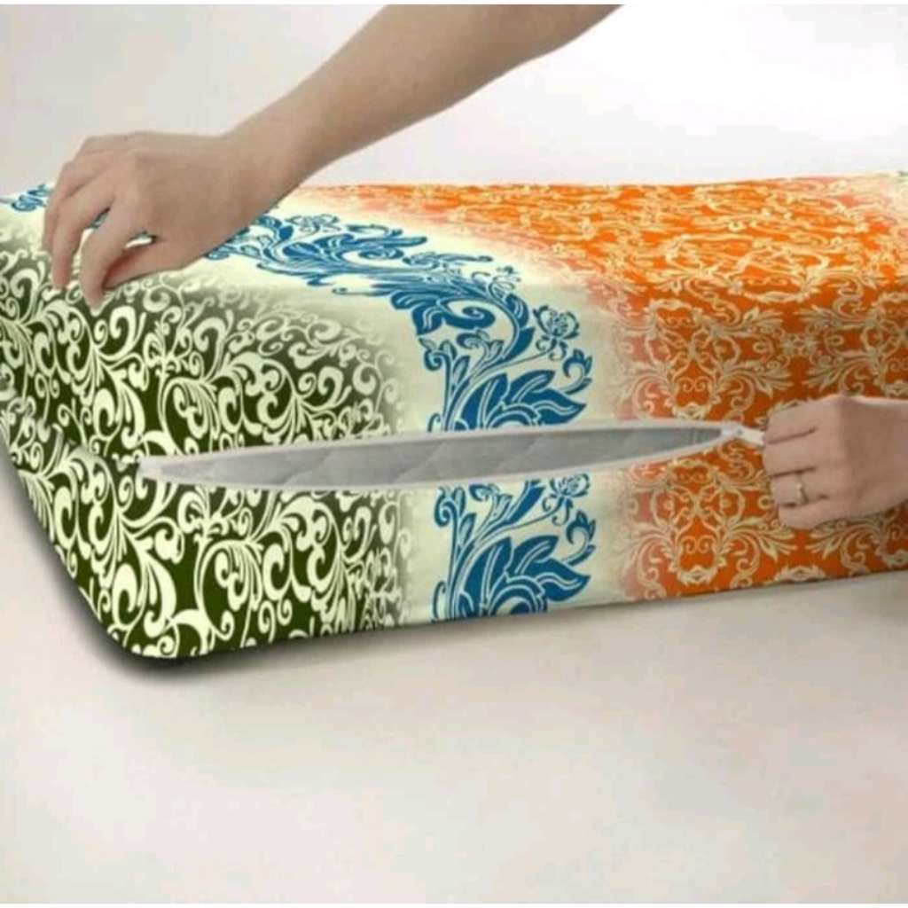 Sarung Kasur Busa Sprei Resleting Ukuran No.1 (180x200) No.2 (160x200) No.3 (120x200) No.4 (90x200)