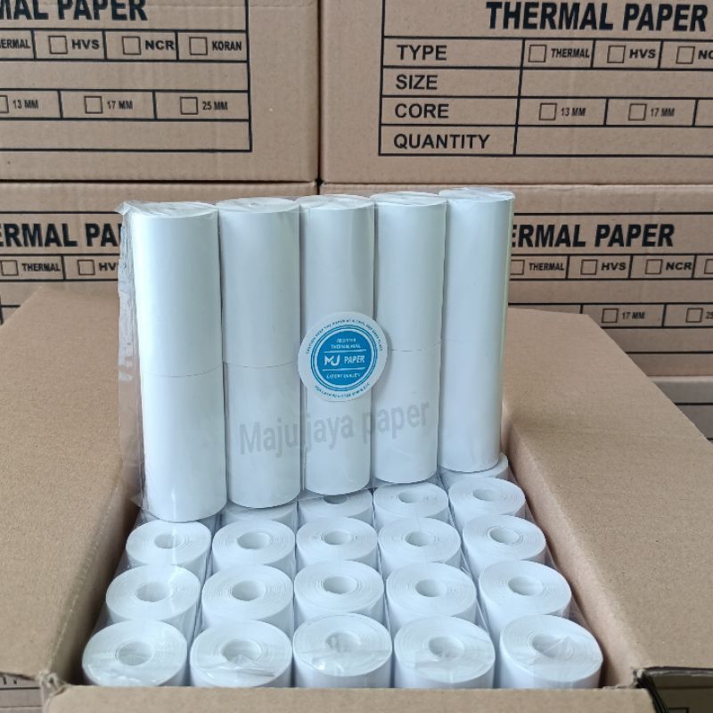 

Kertas Struk Thermal Paper Roll 57x30 58x30 -EDC / Kertas Printer Bluetooth Paket 10 Roll / 1Pack