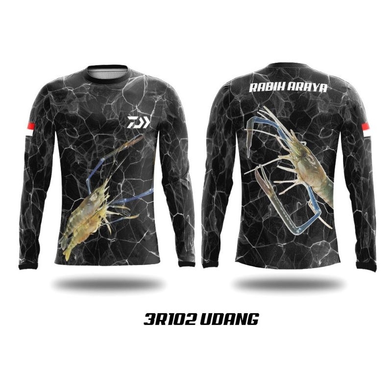 Kaos mancing Jersey custom udang galah