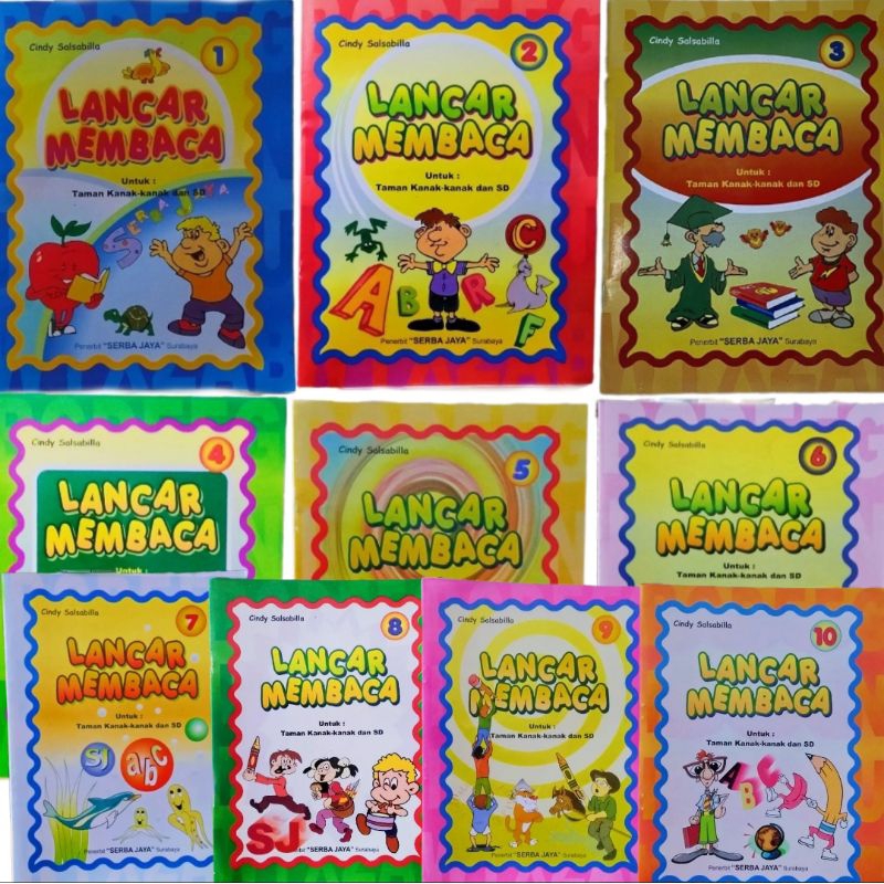 buku lancar membaca tahapan 1 -10,belajar membaca ,latihan membaca