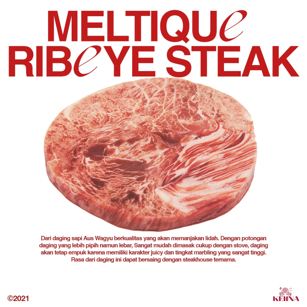 

Daging Sapi Beef Wagyu Meltique Meltik Rib Eye Ribeye Steak Kemasan Kg