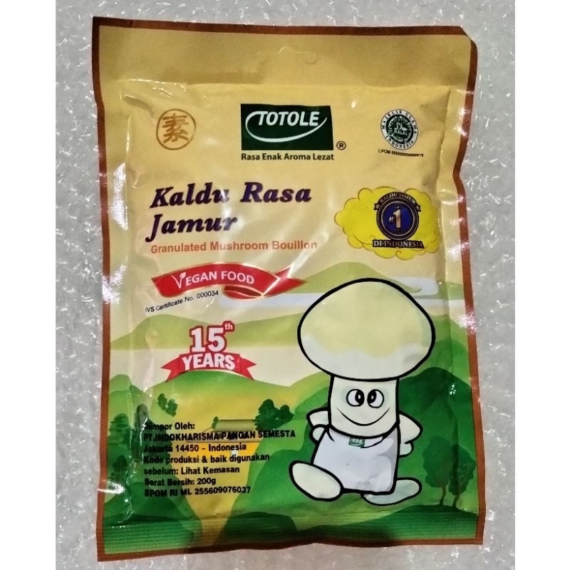 

HALAL..!! TOTOLE KALDU RASA JAMUR (200g) MUSHROOM BOUILLON / VEGAN FOOD / PENYEDAP RASA / KALDU JAMUR / BUMBU VEGETARIAN