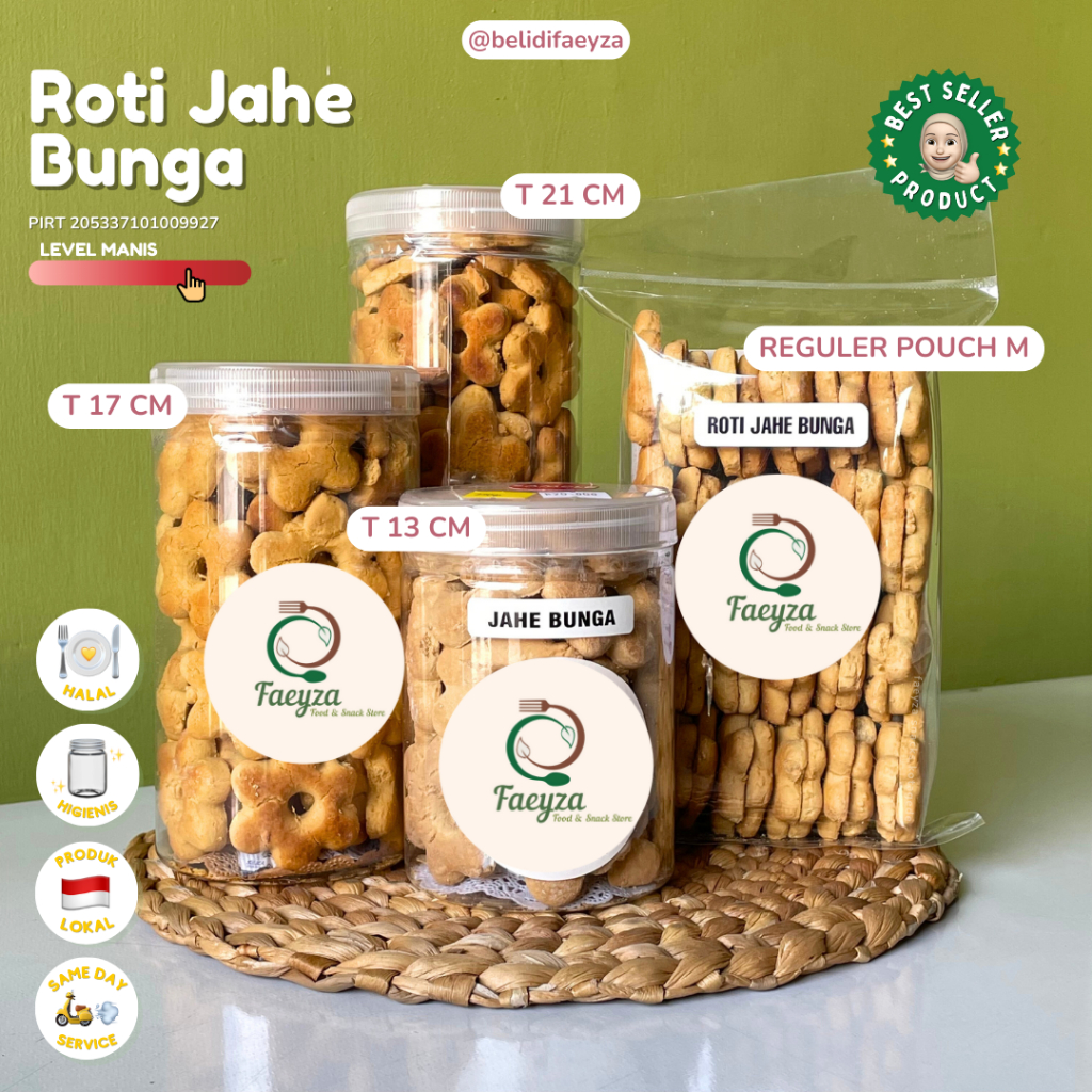 

[READY] Roti Jahe Bunga - Roti Kue Kering Cemilan Manis Cookies Murah Hampers Khas Jogja Jawa Tengah